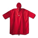 Jeantex Bernina Waterproof Hiking Poncho, Red, Small 37-38 Inch Chest