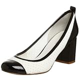 Nine West Women's Mayoh Pump,White/Black,9 M