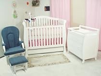 Vanitia Crib Glider Rocker & Grace 3 drawer set