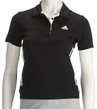 Adidas Response Court Polo Shirt Womens Black/White - Size 10