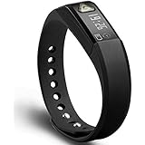 EFO-S BLACK K5 Wireless Activity and Sleep Monitor Pedometer Smart Fitness Tracker Wristband Watch Bracelet for Men Women Boys Girls Ladies Man Iphone Sumsung HTC (Black)