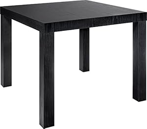 Parson's End Table in Black  Sturdy in Espresso or Natural Wood and Easy to Assemble, by DHP (3536196)