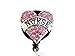New Custom Bling Rhinestone Pink Heart Nurse Banner Badge Reel/Retractable ID Badge Holder/Pull Reel