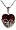 Sterling Silver Marcasite & Garnet Glass Heart Pendant, 18"