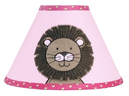 Pink and Green Jungle Friends Lamp Shade by Sweet Jojo Designs