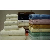6pc Solid Burgundy Combed Bath Towel Set 100% Egyptian Cotton by sheetsnthings