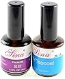 2pcs UV Top Coat Primer Base Gel Nail Art Tips Builder Acrylic Polish Set 14ml