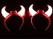 GIFTEXPRESS 2 Pack Red Flashing Light Up LED Devil Horns Headband Halloween Costume Head Boppers