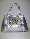 Gucci - Gucci 162094 Silver Britt Tote Handbags