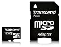 Transcend Micro SDHC 16GB Speicherkarte mit SD Adapter [Amazon   Frustfreie Verpackung]