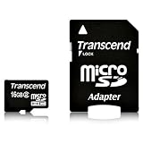 Transcend Micro SDHC 16GB Class 2 Speicherkarte mit SD Adapter [Amazon Frustfreie Verpackung]von "Transcend"