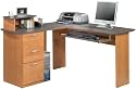Bestar Master Series U-Shaped Computer Work Station, Cinnamon and Slate
