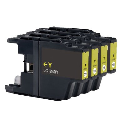4x Brother LC1240Y - Yellow Compatible Printer 