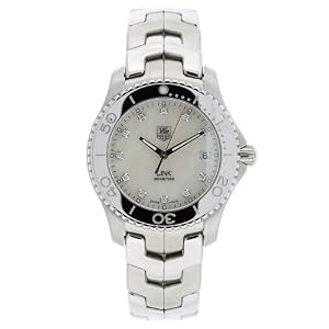 TAG Heuer Men's WJ1114.BA0570 Link Stainless Steel White Mother-of-pearl Diamond Dial Watch