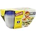 GladWare 70045 64-Ounce Deep Dish Rectangle Containers and Lids 3-Pack (Case of 6)