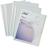 C-Line Report Covers with Binding Bars, Clear Vinyl, White Bars, 8.5 x 11 Inches, 50 per Box (32557)