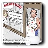 Londons Times Miscellaneous Funny Cartoons - Very Strange Restaurant - Mouse Pads