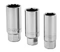 Stanley 85-721 3/8-Inch Drive 6-Point Professional Grade Spark Plug Socket Set, 3-Piece