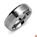 Beveled edge 8mm Comfort Fit Mens Tungsten Carbide Wedding Band Ring Size 9