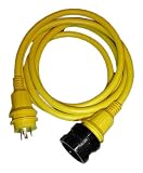 Marinco 12PCM-SC PowerCord Marine Electrical Power Cordset (30-Amp, 125-Volt, 12-Feet, Yellow)