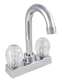 LDR 014 5100 Double Acrylic Handle Bar Faucet, Chrome