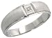 10K White Gold Men\'s Solitaire Ring, w/ Brilliant Cut Diamond, 1/4\