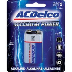 AC Delco 9V Maximum Power Alkaline Retail Battery - Single