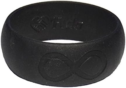 Silicone Wedding Ring by WeFido - A High Quality Black Rubber Band for Men and for Women. These Unique and Unusual Bands are Simple, Modern and still Inexpensive. Affordable Jewelry for Athletic People - Made To Protect Your Finger Guaranteed! (9)