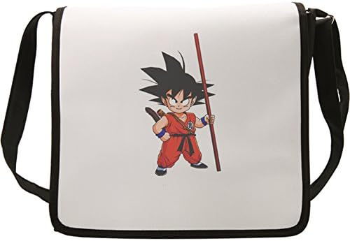 Hflove Unisex Lovely Student Dragonball Anime Single Shoulder Bag Son Goku Teens Messenger Bag (Beige)