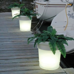 Patio Living Concepts 00881 GardenGlo Illuminated Fluorescent Planter in Frost