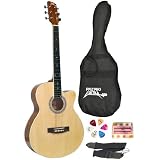 Pyle-Pro PGAKT39 39'' Inch Beginner Jammer, Acoustic Guitar w/ Carrying Case & Accessories