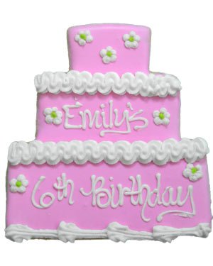 Beautiful Cookies Organic Party Favors-Birthday Cake C Organic Cookies Cookies, 10 Cookies by Beautiful Cookies