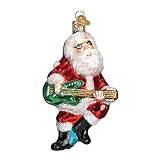 Old World Christmas Rocking Roll Santa Glass Blown Ornament
