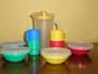 Tupperware Kids Mini Serve It Set 9 Pc W/mini Pitcher-primary Colors-adorable!!!
