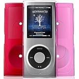iSkin ISKN4GCRU 4G iPod Nano Silicon Skin Protector - Cruise (Red/Clear/Pink)