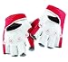 Knog White and Red Leather Fingerless Glove / Mit With 'Love' and 'Hate' (Large)