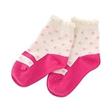 ニシキ スウィートガール シューズ柄ドット靴下(ソックス)ピンク P9303 9-12cm・P9303PM
