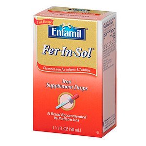 Enfamil Fer-In-Sol Supplement Drops, Iron for Infants & Toddlers 1.66 fl oz (50 ml)