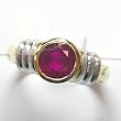 14K Yellow Gold Two-Tone Ruby Ring