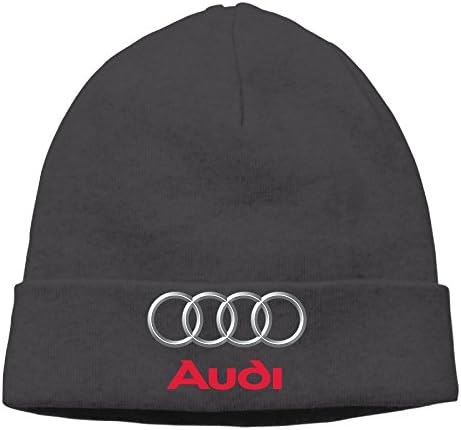 Vowoi Audi Logo Winter Knit Cap Knitted Woolen Hat Cap Beanie Cap For Unisex Black