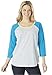Woman Within Plus Size Three-Quarter Sleeve Baseball Tee