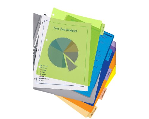 Avery  Big Tab Insertable Plastic Dividers, 5-Tab Set, 1 Set (11900)