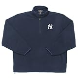 New York Yankees MLB "Glacier" Fleece Pullover Sweatshirt (Navy Blue)