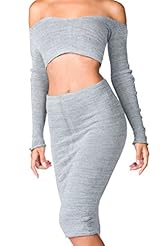 Sexy Sweater Bateau Neck Off the Shoulder Knit  Dress