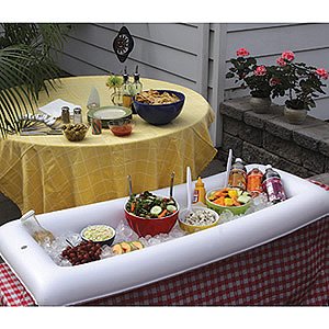 Big Mouth Toys Inflatabuffet Portable Inflatable Buffet and Salad Bar, White by 