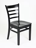 Ladder Back Style Dining Chair - Black Stain