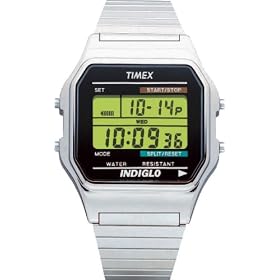 Timex Men's Classic Digital Silver-Tone Expansion Band Watch #T78587