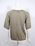 St. John womens flax metallic stud sweater M