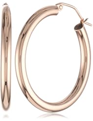 14k Rose Gold 3mm Tube Hoop Earrings