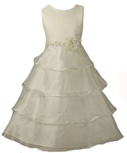 Ivory Organza Tiered Dress 8 (kid 1152) Ivory Organza Tiered Dress 8 (kid 1152)